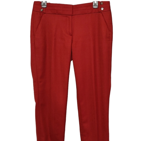 Loft Rust Woolblend Straight Leg Pants Sz 6 - Picture 2 of 6